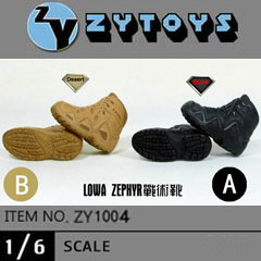 【ZYTOYS】ZY1004 AB タクティカルブーツ 1/6スケール 男性用シューズ