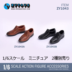 【ZYTOYS】ZY1043 A/B ビジネスシューズ 1/6スケール 男性用シューズ