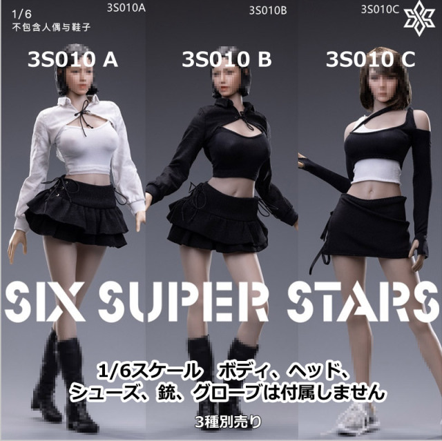 3STOYS】3S010 A/B/C 1/6 Black and White Six Super Stars Woman