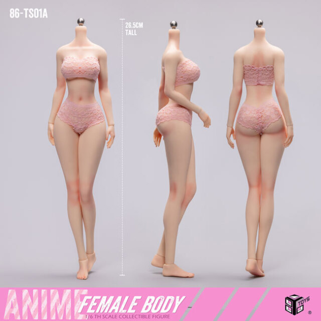 86TOYS】86-TS01-A 1/6 Anime Female Body アニメ スレンダー体型 1/6