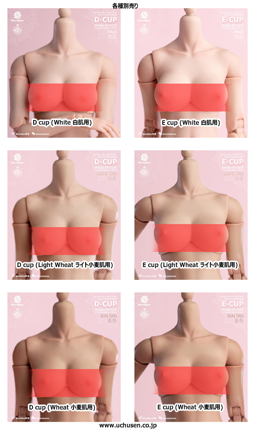 WorldBox】1/6 Girl Body D cup / E cup White & Light Wheat
