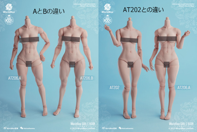 WorldBox】AT206 A/B 1/6 Girl Body マッスル ガールボディ 1/6