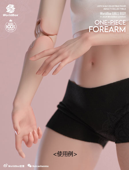 WorldBox】1/6 Girl Body One Piece FOREARM AT208A/B 女性ボディ専用