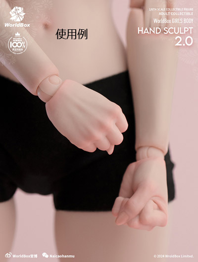 タイムセール　9ARレディースボディ WorldBox】1/6 Girl Body Hand Sculpt 2.0 AT209A/B 女性ボディ専用 1