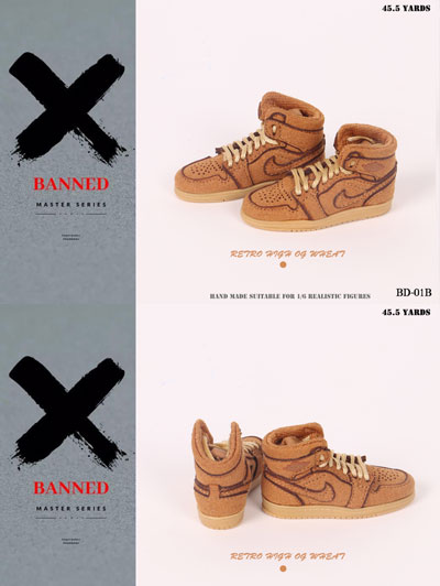 BANNED】BD-01 1/6 Men's Handmade Realistic Sneakers バスケット