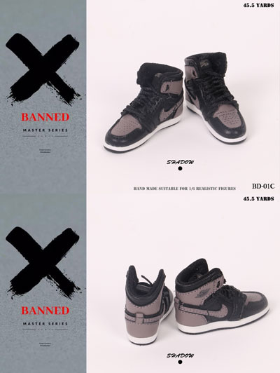 BANNED】BD-01 1/6 Men's Handmade Realistic Sneakers バスケット