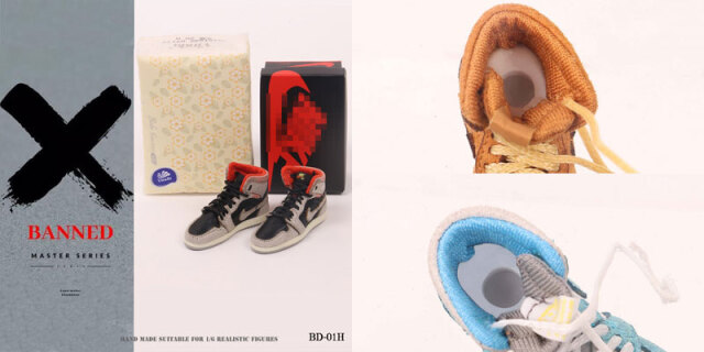 BANNED】BD-01 1/6 Men's Handmade Realistic Sneakers バスケット