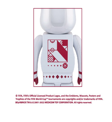 MEDICOM TOY】BE@RBRICK - FIFA WORLD CUP QATAR 2022 (TM) OLP WHITE