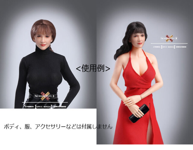 [78] 未使用 1/6 やまと エレメントドール Billie フィギュア BOOK MEN TOYS】BM01 A/B/C/D 1/6 Female Head Sculpture with