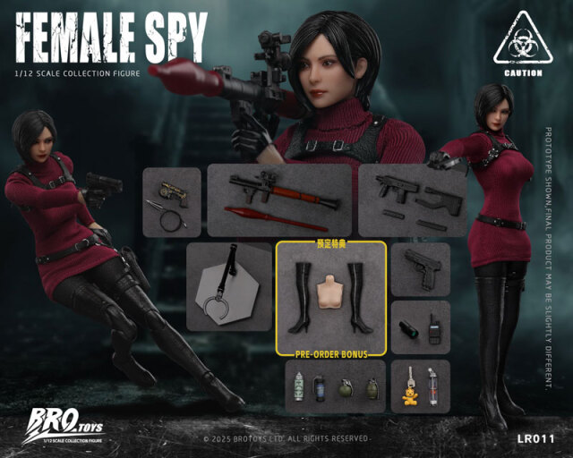 BROTOYS】LR011 1/12 Female Spy 女スパイ 1/12スケールフィギュア