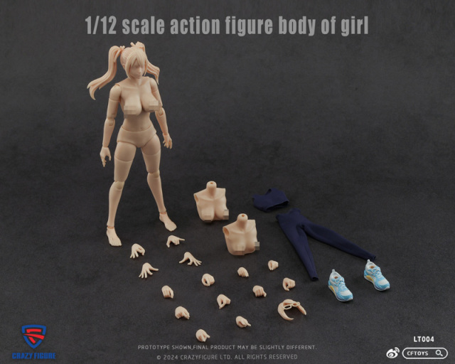 crazyfigure】LT004 1/12 scale action figure body of girl 女性 美