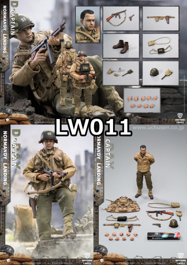 crazyfigure】LW011-LW018 1/12 WW2 第二次大戦 アメリカ軍 兵士