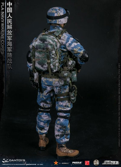 中国軍　海軍　陸戦隊　装備一式 中国人民解放軍海軍陸戦隊海洋迷彩戦闘服超フル装備一式26点