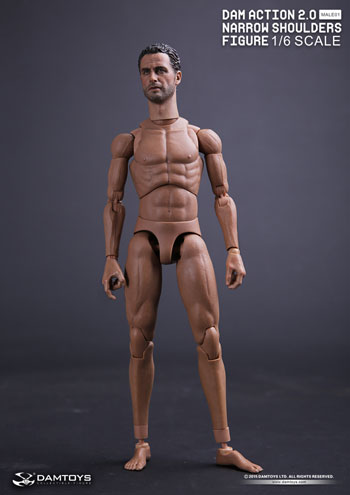 1/6 カスタムフィギュア 素体:DAMTOYS製 早い者勝ち DAM】1/6 ACTION 2.0 NARROW SHOULDERS BODY NO.MALE01 or MALE02 1/6