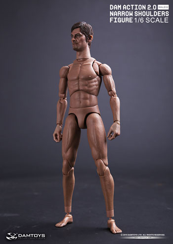DAM】1/6 ACTION 2.0 NARROW SHOULDERS BODY NO.MALE01 or MALE02 1/6