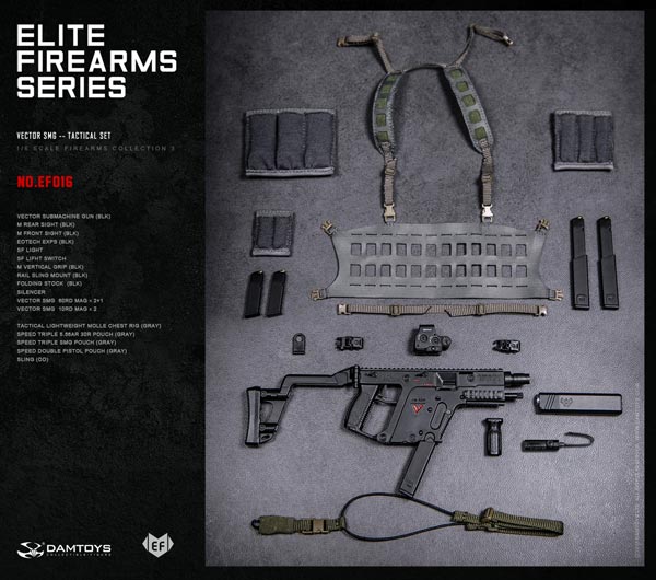 ミリタリー Damtoys VTS 1/6 KRISS VECTOR DAM】ELITE FIREARMS SERIES3 EF012-EF018 1/6 VECTOR SMG TACTICAL