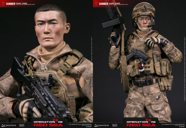 DAMTOYS DMS007 紅海行動 オペレーション：レッドシー 蛟龍 Damtoys 1/6 Dms007 Operation Red Sea Pla Gunner Zhang Tian
