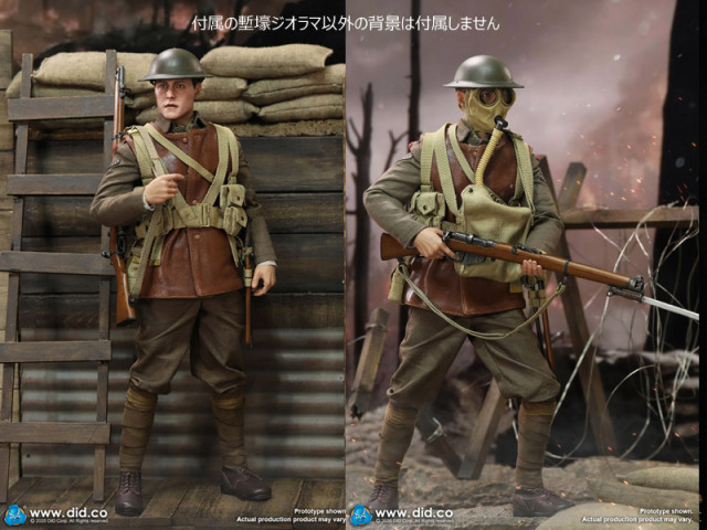 【DID】E60061&B11011set WW1 British Infantry Lance Corporal - William &Trench  Diorama 第一次世界大戦 イギリス軍 下級伍長 ウィリアム 1/6スケールアクションフィギュア&塹壕ジオラマセット