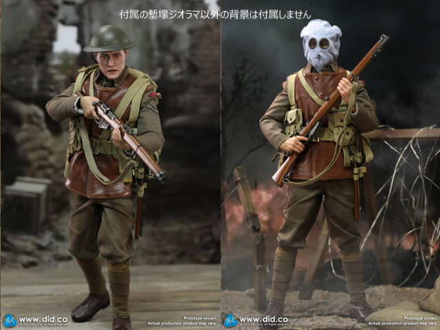 【DID】E60061&B11011set WW1 British Infantry Lance Corporal - William &Trench  Diorama 第一次世界大戦 イギリス軍 下級伍長 ウィリアム 1/6スケールアクションフィギュア&塹壕ジオラマセット