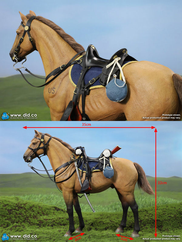 DID】E60076 U.S. Civil War Brown War Horse (Standing