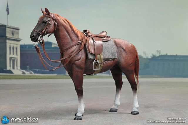 DID】E60084 WW2 German Brown War Horse (Standing) WW2ドイツ軍 軍馬