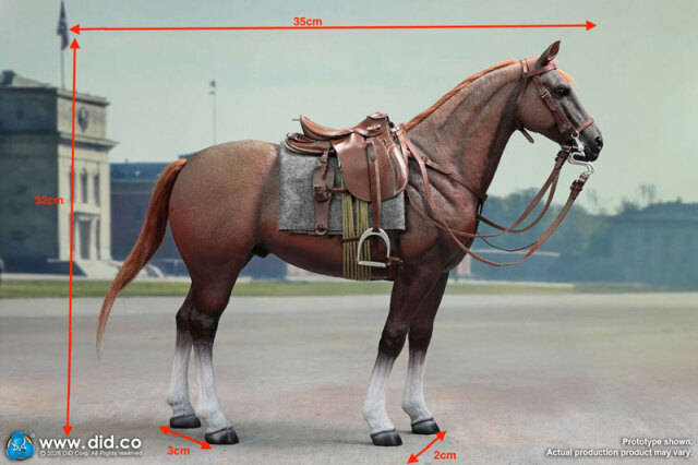 DID】E60084 WW2 German Brown War Horse (Standing) WW2ドイツ軍 軍馬