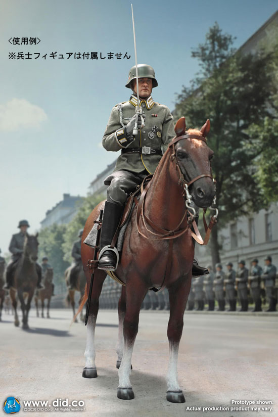 DID】E60084 WW2 German Brown War Horse (Standing) WW2ドイツ軍 軍馬