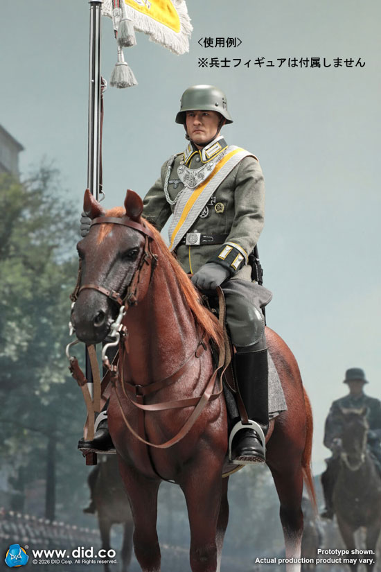 DID】E60084 WW2 German Brown War Horse (Standing) WW2ドイツ軍 軍馬