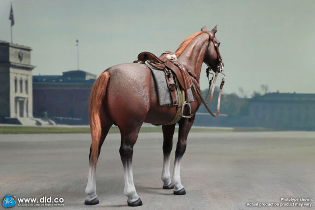 DID】E60084 WW2 German Brown War Horse (Standing) WW2ドイツ軍 軍馬