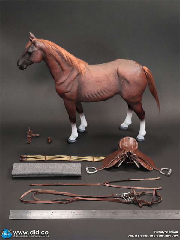 DID】E60084 WW2 German Brown War Horse (Standing) WW2ドイツ軍 軍馬