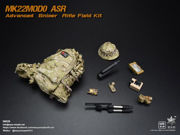 EASY&SIMPLE】06029 ABCD MK22MOD0 ASR Advanced Sniper Rifle