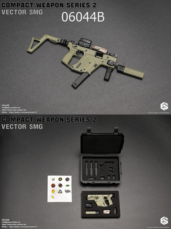 EASY&SIMPLE】06044 COMPACT WEAPON SERIES 2 VECTOR SMG 1/6スケール