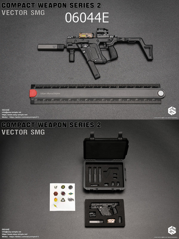 EASY&SIMPLE】06044 COMPACT WEAPON SERIES 2 VECTOR SMG 1/6スケール