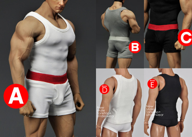 NoBrand)】1/6 F-058 Male Tanktop+Underwear 1/6スケール 男性用
