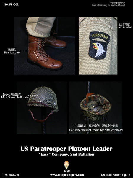 Facepoolfigure】FP002B 1/6 WW2 US Paratrooper Platoon Leader