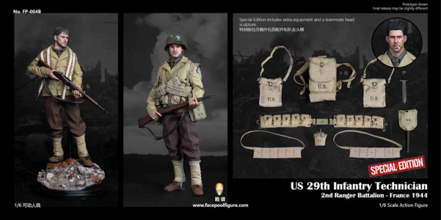 Facepoolfigure】FP004B 1/6 WW2 US 29th Infantry Technician France 
