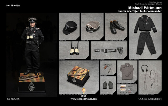 1/6 12インチサイズ　ミリタリー　フィギュア Facepoolfigure】FP019A 1/6 Michael Wittmann - Panzer Ace Tiger