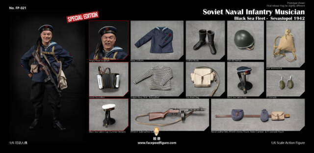 Facepoolfigure】FP021B 1/6 Soviet Naval Infantry Musician Black