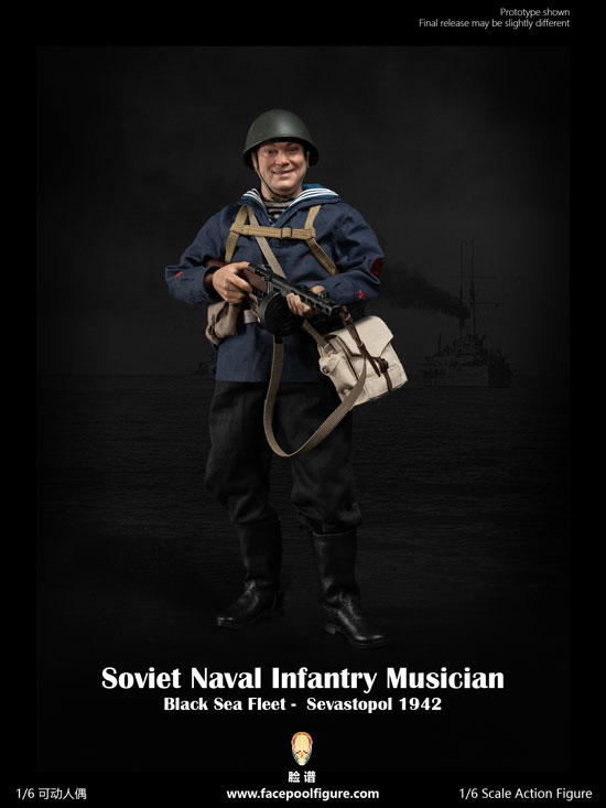 Facepoolfigure】FP021B 1/6 Soviet Naval Infantry Musician Black