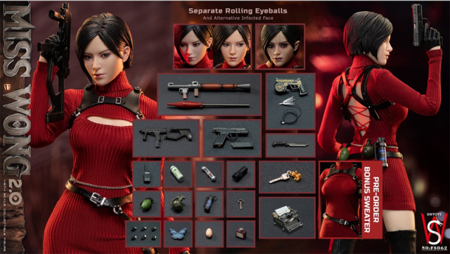 exoレイ(张艺兴)ドール Swtoys】FS062 1/6 MISS WONG 2.0 エージェント 2.0 1/6スケール