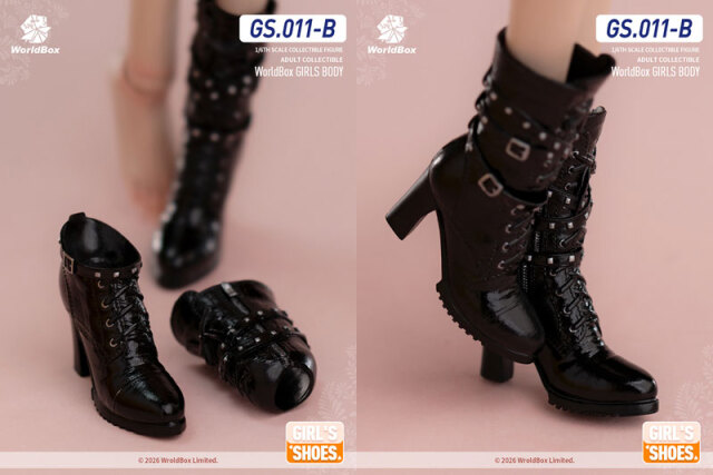 WorldBox】GS011-B Studded Motorcycle Boots Black スタッドモーター