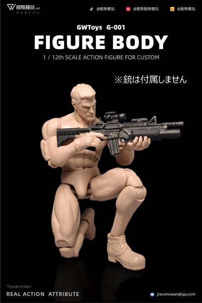 GWToys】G-001 FIGURE BODY 1/12th Scale ACTION FIGURE FOR CUSTOM 1