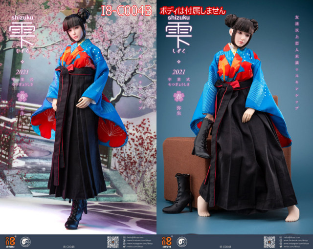 i8TOYS】i8-C004 1/6 Shizuku clothing set 雫 春 卒業袴 ブーツ 着物 