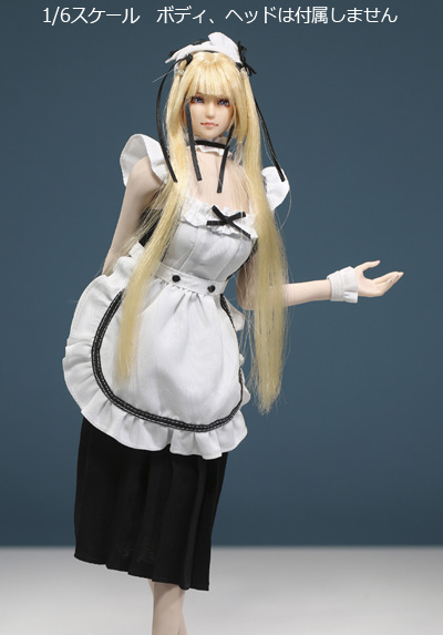 JIAOUDOLL】JO24X-01 1/6 Backless Maid Dress 女性ドール用 メイド服