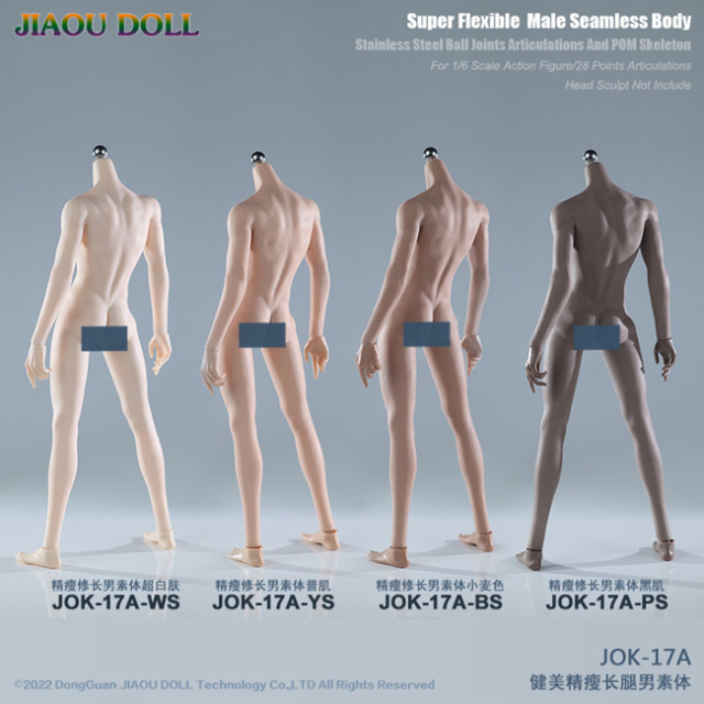 JIAOUDOLL】JOK-17A 1/6 Detachable Feet Bodybuilding Lean Long Legs 