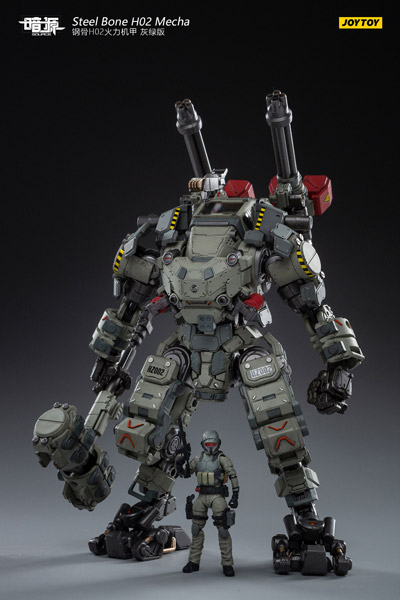 【JOYTOY】JT1064 1/25 暗源 Steel Bone H02 Firepower Mecha （Gray-green） スティールボーン  H02 ファイアーパワーメカ (グレーグリーン)