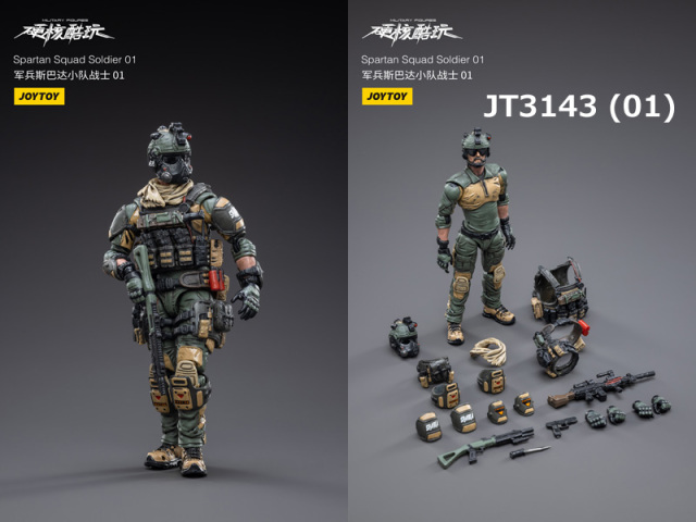 JOYTOY】JT3143/JT3150/JT3167 1/18 Spartan Squad Soldier 01-03