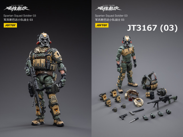 JOYTOY】JT3143/JT3150/JT3167 1/18 Spartan Squad Soldier 01-03