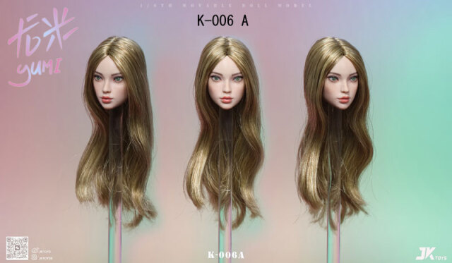 JKTOYS】K-006 ABC 1/6 Head Sculpture Yumi ユミ 1/6スケール 植毛