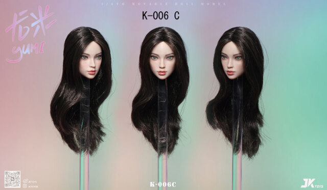 JKTOYS】K-006 ABC 1/6 Head Sculpture Yumi ユミ 1/6スケール 植毛